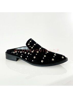 Minimalist | Sam Edelman Studded Mules | Black Flats Slides | Spring Comfort | 8